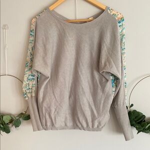 Moth Gray and Multicolor Sweater Top size small Anthropologie